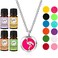 Wild Essentials Flamingo Necklace Essential Oil Diffuser Kit with Lavender, Lemongrass, Peppermint, Orange Oils, 12 Refill Pads, Calming Aromatherapy Gift Set, Customizable Color Changing, Perfume