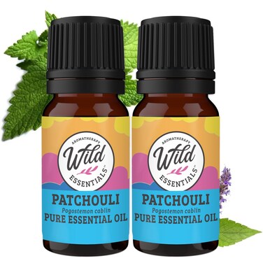 Wild Essentials Patchouli 100% Pure Essential Oil 2 Pack - 10ml, Therapeutic Grade, Made and Bottled in The USA, Relaxing, Grounding