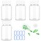 WLLHYF 4Pcs Clear Pill Bottle, 50ml Empty Clear Plastic Pill Bottles Medicine Bottle Empty Reagent Bottle Chemical Containers with Caps for Liquid Solid Powder (50ml)
