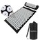 XiaoMaGe Acupressure Mat and Pillow Set with Bag - Large Size 28.7 X 16.5 inch Acupuncture Mat for Neck &amp; Back Pain, Muscle Relaxation Stress Relief, Sciatica Pain Relief Pillow (Black)