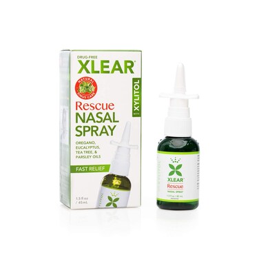 Xlear Rescue Nasal Spray with Xylitol, Oregano and Tea Tree (Pack of 2)
