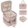 Yarwo Pill Bottle Organizer Storage Bag, 3 Layers Medicine Travel Case Empty with Demountable Design and Dividers for Pills, Potions, Vitamins and Emergency First Aid Supplies, Dusty Rose (PATENTED)