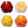 Yellow Peony Flower Shape Candles for Women - Aromatic Pastel Aesthetic Candle with Chamomile Fragrance - Christmas Gift for Friends Colleagues and Classmates (3 inch)