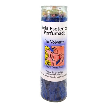 You Will Come Back-Palm Wax Spiritual Intention Spell Candle-[Blue]   Vela CASA ESOTERICA PERFUMADA- (TU VOLVERAS)