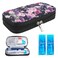 YOUSHARES Insulin Cooler Travel Case - Diabetic Insulated Organizer Portable Cooling Bag for Insulin Pen and Medication Diabetic Supplies with 2 TSA Approved Ice Pack (Purple Pink Rose)
