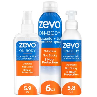 Zevo On Body Mosquito and Tick Repellent: Aerosol Bug Spray + Pump Bug Spray + Lotion (1 Aerosol, 1 Pump &amp; 1 Lotion Bottle)