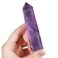 ZHIYUXI 3.7-4" Amethyst Healing Crystals and Stones Purple Crystal Tower Gemstones Hexagonal Pointed Crystal Wand 1 Pc Large Crystals Reiki Energy Balancing Meditation Therapy Decoration Gifts