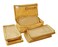 Set of 4 Satin Makeup Pouches Cosmetic Necklace Earrings Vanity Jewellery Organizer For Women's (Golden)