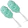 PPHAO - Bath Loofahs on a Stick for Men - Bath Brush Long Handle for Shower Elderly - Loofah Sponge for Women - Plastic Loofah - Bath Body Brush - Green Loofah - 2Pack