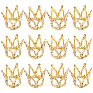 Framendino Tiny Crown Mini Cake Cupcake Decoration for Wedding Birthday