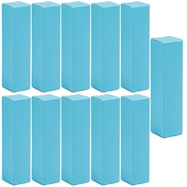 Framendino, 50 Pack Blue Kraft Lipstick Boxes Rectangle Reusable Lip Balm Packaging Cases Gift Wrapping Box for DIY