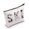 POFULL Winter Sport Gift Skiing Cosmetic Bag For Ski Lover Snow Skiing Gift (SKI Cosmetic Bag)