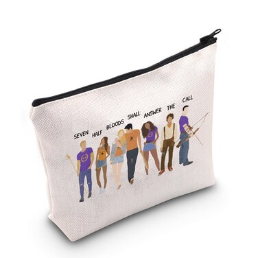 POFULL Camp Half Blood Cosmetic Bag Bookish Gift Percy Inspired Gift Seven Half Bloods Shall Answer The Call Makeup Pouch (SEVEN HALF)