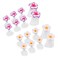 Beaupretty 16 Pieces Manicure Separator Silicone Flower Shape Spacers Divider Reusable Toenail Stretchers Cushions for Women Men