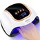 Wisdompark 268W UV LED Nail Lamp with LCD Touch Screen and 4 Timer Settings for Gel Nails (Gold)