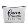 Queen Of mahjong Zipper Makeup Bag Travel Cosmetic Bag Mahjong Queen Gift for Mahjong Lover Women Sister Grandma Mom Aunt Wife Friend for Birthday Christmas Retirement Thanksgiving Gifts