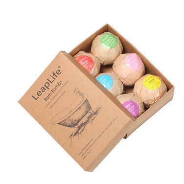 Bath Bombs Gift Set,Organic Handmade Large Fizzer with 100% Natural Materials for Kids, Women Men, Best Gift for All Festivals including lemon, rose, lavender, vanilla, green tea, ocean(6pcs)