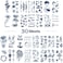 Metuu 30 Sheets Semi-Permanent Tattoo Waterproof Men Women Words Flower Crown Totem Butterfly Small Fake Durable Temporary Tattoo Stickers for Boys Girls Last 1-2 Weeks