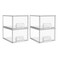 Vtopmart 4 Pack Clear Stackable Storage Drawers, 4.4'' Tall Acrylic Bathroom Makeup Organizer,Plastic Storage Bins For Vanity, Undersink, Kitchen Cabinets, Pantry, Home Organization