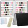 120 Nail Color Chart Display Book, Plastic Nail Swatches Nail Gel Color Card with 240PCS Natural Colours Replacement Nails Nail Art for Nail Salons, DIY Nail Art at Home (Black)