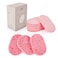 Oval Organic Soft Face Sponges for Cleansing and Exfoliating, Pink Makeup Remover Wipes Natural Facial Scrubber for Your Skincare Routine