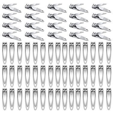 80 Pack Nail Clippers Bulk,Nail Clipper Set Flat Trimmer Portable Bulk in Bulk,Nail Supplies Manicure Tools for Women Man Adult Homeless Care