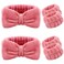 6 Pieces Spa Headband Wrist Washband Scrunchies Cuffs for Washing Face, Towel Wristbands Hair Headband Face Wash Wristband for Women Girls Makeup Prevent Liquids from Spilling Down Your Arms (Pink)