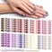 DANNEASY 16 Sheets Nail Polish Strips Full Nail Wraps Self Adhesive Nail Polish Stickers Nail Strips Sticker Nails for Women Nail Art with 1pc Nail File, Cuticle Stick (Gradient Glitter)