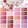 DANNEASY 20 Sheets Toe Nail Stickers Full Nail Wraps Toe Nail Polish Strips Red Pink Self Adhesive Toenail Polish for Women Stick on Nails Gel Nail Strips Nail Art Accessories