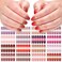 DANNEASY 16 Sheets Nail Polish Stickers Full Nail Wraps for Women Blue Glitter&amp;Solid Color Fingernails Wrap Self Adhesive Nail Polish Strips Gel Nail Strips with Nail File, Cuticle Stick