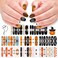 DANNEASY 8 Sheets Halloween Nail Wraps Holiday Nail Polish Stickers Festival Nail Polish Strips for Women Self Adhesive Fingernail Stickers Nails with Nail File, Cuticle Stick