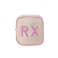 Small Canvas Rx Medicine Packages, Cute Chenille Letter Patch Drug Makeup Bag with Metal Zipper, Mini Travel First Aid Purse Organizer Machine Washable (04Light-Pink)