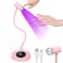 krofaue Gel X Lamp - Gooseneck U V Lamp for Gel X Nails 12W Quick Drying Light 4 Timers Setting Motion Sensor Rechargeable U V LED Nail Light Beauty Pink