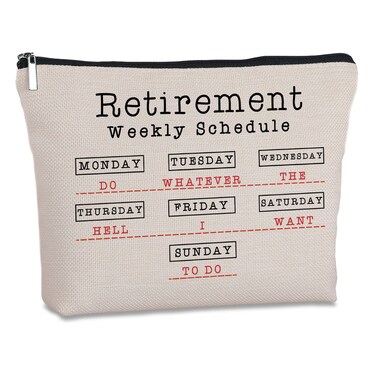 Retirement Gifts for Women Friend Travel Zipper Makeup Bag Retired Gifts for Women Humorous Retirement Gifts Bag for Coworker Sister Grandma Mom Aunt Boss Teacher