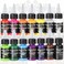 Professional Ink Color Set 14 Colors 15 ml (1/2OZ) Vegan-Friendly Pigment Ink Supplies Ink...