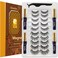 Alcastar Magnetic Eyelashes,Magnetic Lashes with Eyeliner Kit, Reusable Magnet lashes, Waterproof, Long Lasting,Easy to Apply,