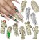 3D San Judas Nail Charm Virgin Mary Nail Charms,10 Pcs Alloy Virgin Mary Charms for Nails Gold Silver Jesus Charms Metal Buddha Charms Nail Jewels for Nail Art Religious Nail Rhinestones Accessories