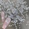 100pcs 3mm Mini Rhombic Zircon Rhinestones for 3D Nail Art - Shiny Flatback Rhinestones for Crafting