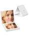 Compact Mirror, 1X/3X Magnification LED Travel Makeup Mirror with Lights, Small Portable Purse Mini Pocket Double Sided LED Lighted Handheld Folding Mirror, Gifts for Women Girls, White