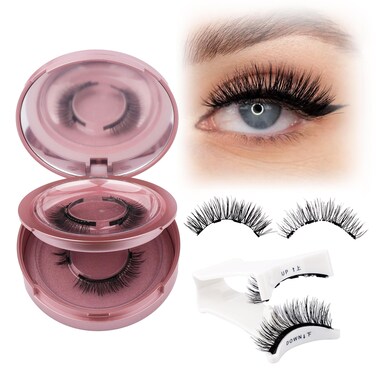 GEMERRY Magnetic Eyelashes with Applicator Soft Reusable Magnetic Lashes Fluffy Look No Glue No Eyeliner Needed Lash Applicator Tool Kit Easy to Wear for Beginners