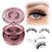 GEMERRY Magnetic Eyelashes with Applicator Soft Reusable Magnetic Lashes Fluffy Look No Glue No Eyeliner Needed Lash Applicator Tool Kit Easy to Wear for Beginners