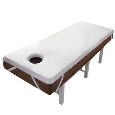 Memory Foam Massage Bed Pad with Hole,Spa Massage Table Pad &amp; Face Cradl,Massage Table Mattress Topper with Headrest and Elastic Bands, Thicken Non-Slip Lash Bed Cushion (Bed Not Included) (73*27.6)