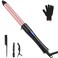 Curling Wand, 25mm Ceramic Hair Curler Wand with Adjustable Temperature for Long &amp; Medium Hair, Professional Hair Curler with Glove, Dual Voltage