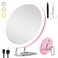 10x Magnifying Mirror with Light Large 6'' Lighted 10x Magnified Mirror with Suction Cups &amp; Table Stand, 3 Color Modes Dimming High Magnification Travel Makeup Mirror with Tweezers &amp; Scissors