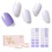 NAILOG Semi Cured Gel Nail Strips 34 pcs, Buy 2 Get 1 UV Lamp, Salon-Quality Gel Nail Stickers, Semicured Nail Wraps with Soft Gel Finish   Lavender Mist