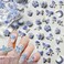 50Pcs Mixed Nail Design Luminous Gradient Blue Nail Charms Y2K,3D Flower Charms For Nails Design Retro Butterfly Nail Charm Cute Bow Nails Charms Luxury Bowknot Floarl Butterflies Moon Nail Art Charms