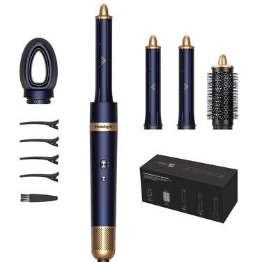 4 in 1 Professional Hot Air Styler, 110,000RPM High Speed Ionic Hair Dryer for Fast Drying, Multi Hair Styler for Straight, Wavy, Curly, and Coily Hair, 110 Volts, 1200 Watts