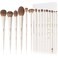 BEILI Makeup Brush Set 15Pcs Labeled Makeup Brushes Premium Synthetic Foundation Powder Contour Blush Concealers Eye Shadow Eyeliner Blending Face Brush Set