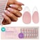 Beetles Pre-French Tips Gel Nail Tips, 15 Sizes 150 Pcs French Tip Press on Nails Nude Pink Medium Almond Pre-applied Tip Primer &amp; Base Coat No Need to File Fake Nails Valentines Gift for Women