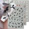 5Sheet 5D Embossed Relief Nail Design Kit - Flower Nail Stickers, White Daisy Nail Art Stickers, Spring/Summer Colorful Floral Nail Decals - Black Jelly Blossom Petals